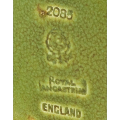 128 - Large Pilkington's Royal Lancastrian pottery vase having a mottled yellow/green glaze, numbered 2085... 