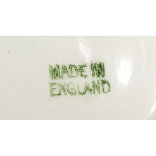 144 - 19th century Wemyss ware pottery preserve jar and cover hand painted with strawberries, 12.5cm high