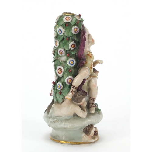 62 - 18th century Chelsea (Charles Gouyn) porcelain figural snuff bottle, gilt anchor to the reverse, 11c... 