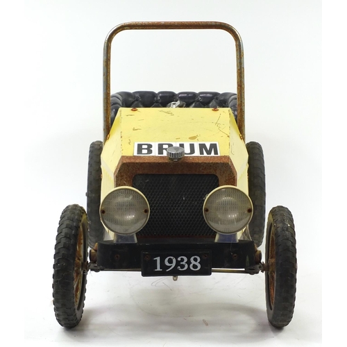 574 - Brum tinplate child's pedal car, 80cm in length