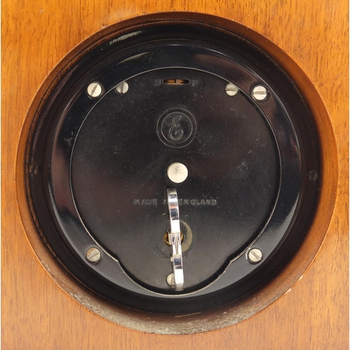 122 - Burr walnut Elliott mantle clock in the form of a bracket clock with silvered chapter ring, having R... 