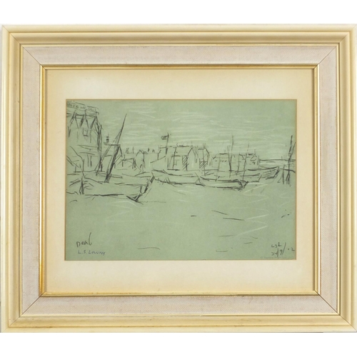 68 - Laurence Stephen Lowry - Deal, ink signed print with embossed watermark, published Ventura Prints 19... 