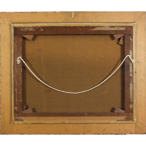 161 - Continental battle scene, 18th century oil on canvas, framed, 48cm x 39cm