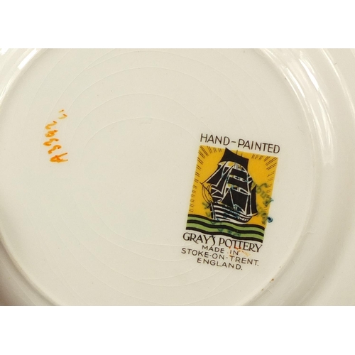 18 - Art Deco Grays pottery dinnerware, including lidded tureens, plates and jugs, numbered A3392, possib... 
