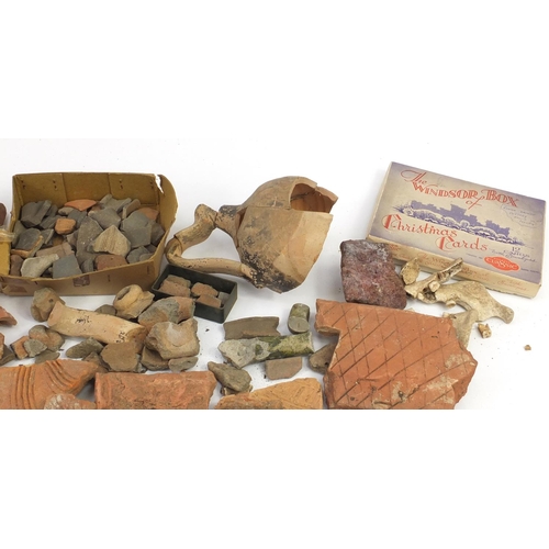 1770 - Collection of Roman Etruscan and medieval pottery fragments