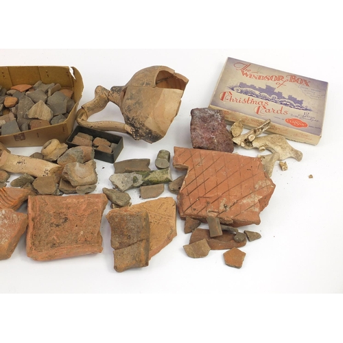 1770 - Collection of Roman Etruscan and medieval pottery fragments
