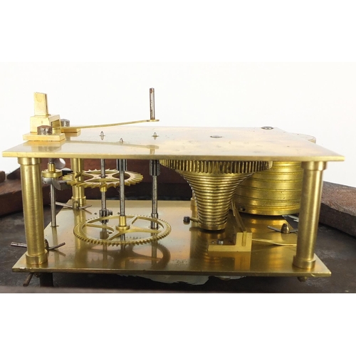 119 - Victorian mahogany fusée wall clock with painted dial having Roman numerals inscribed J N Masters Ry... 