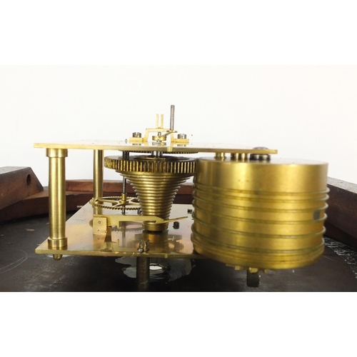 119 - Victorian mahogany fusée wall clock with painted dial having Roman numerals inscribed J N Masters Ry... 