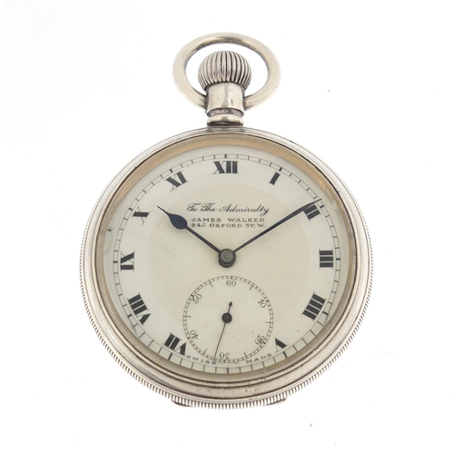 568 - Gentlemen's silver James Walker open face pocket watch with subsidiary dial, the case dated Birmingh... 