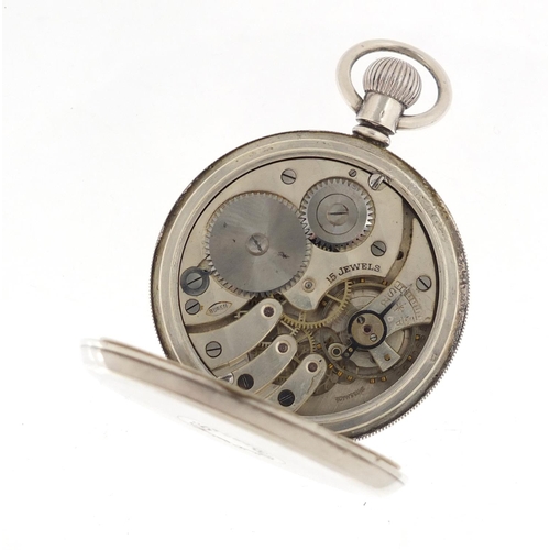 568 - Gentlemen's silver James Walker open face pocket watch with subsidiary dial, the case dated Birmingh... 