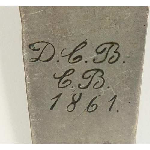 233 - Danish silver flatware by G Guldbradsen of Vejie and a silver coloured spoon mark P.Grann, 28cm in l... 