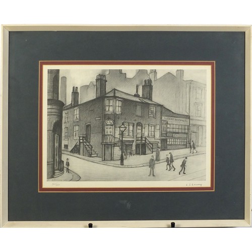 66 - Laurence Stephen Lowry -  Great Ancoats Street, Manchester, pencil signed print, limited edition 840... 