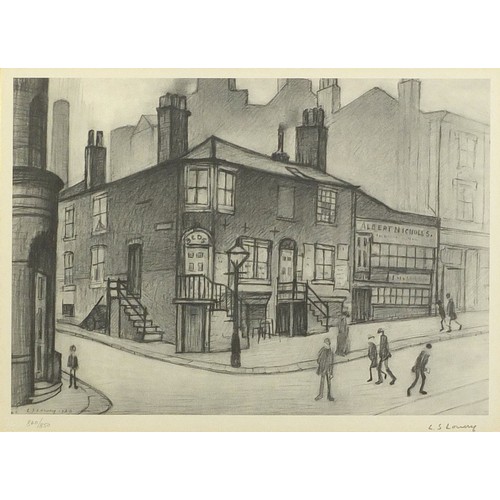 66 - Laurence Stephen Lowry -  Great Ancoats Street, Manchester, pencil signed print, limited edition 840... 
