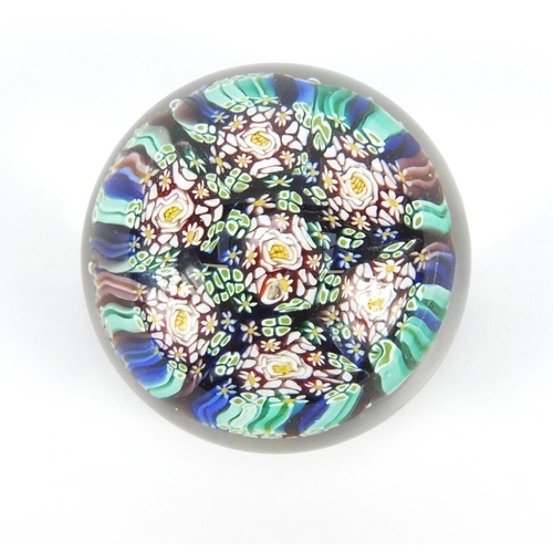 488 - Millefiori glass paperweight, 5cm in diameter