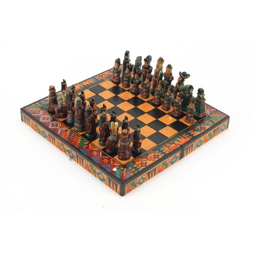 Handmade Folding Aztec sale Chess Board