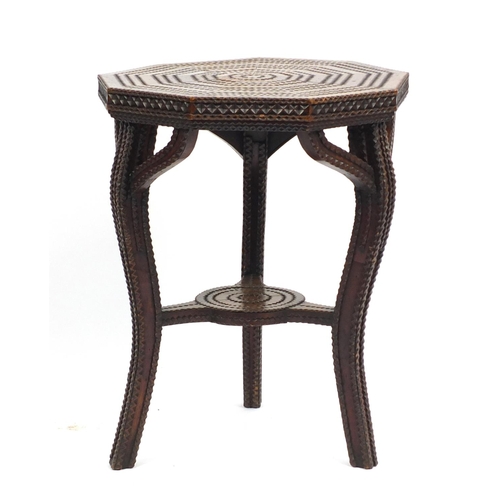 1324 - Anglo Indian occasional table with circular under tier, 72cm high x 60cm in diameter