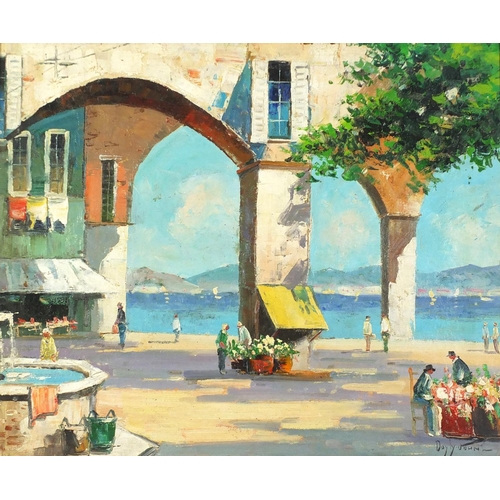 1171 - After Cecil Rochfort D'Oyly-John - South of France, oil on canvas, framed, 59.5cm x 49cm excluding t... 