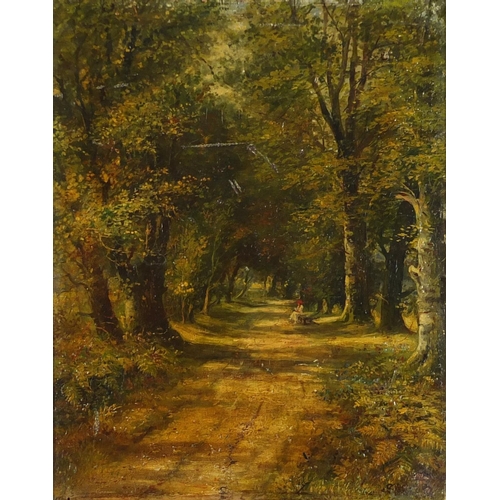 393 - Frank Wilson - Old Mill Arundel and Clapham Common avenue of trees, pair of oil on boards, details v... 