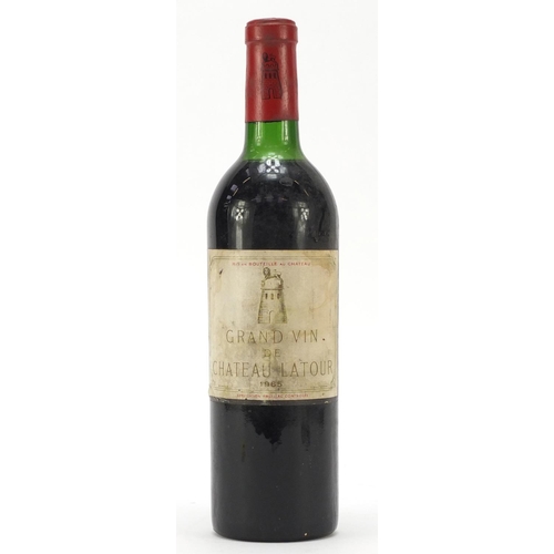 27 - Bottle of 1965 Grand Vin De Chateau Latour red wine