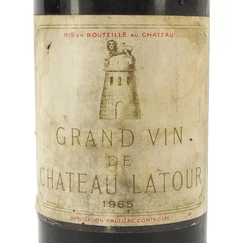 27 - Bottle of 1965 Grand Vin De Chateau Latour red wine