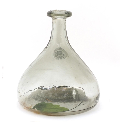 2016 - Roman style mallet form glass decanter, 24cm high