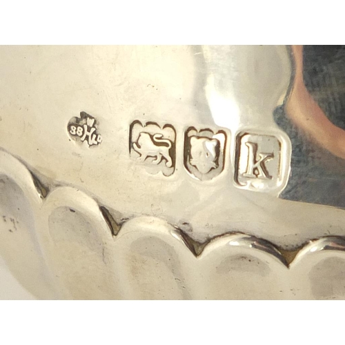 133 - William Hutton & Sons, Edwardian silver twin handled sugar bowl, London 1905, 18cm wide, 213g