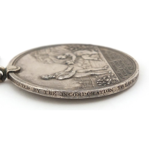 529 - George IV silver medallion Commemorating the visit of George IV to Scotland, inscribed Presented by ... 