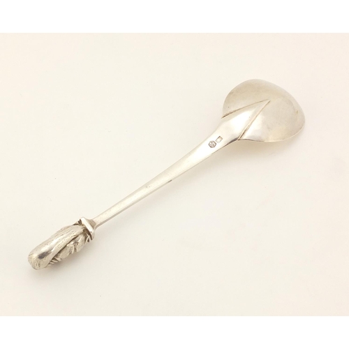 263 - Continental silver spoon with squirrel terminal, impressed makers mark, 17cm in length, 60g