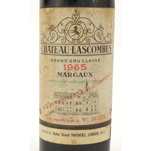 92 - Bottle of 1965 Chateau Lascombes Margaux red wine