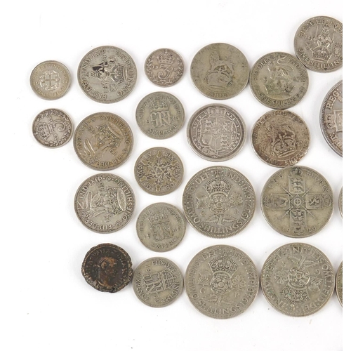 535 - Antique and later British and world coinage including 1887 double florin, George III 1820 shilling a... 