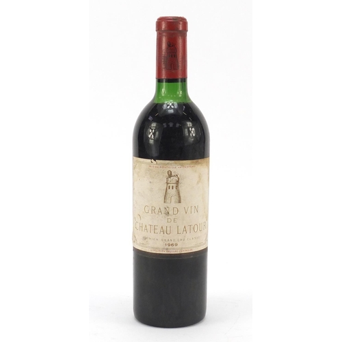 28 - Bottle of 1969 Grand Vin De Chateau Latour red wine