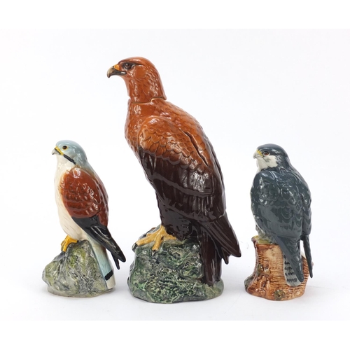 486 - Three Beswick bird decanters including one with contents, the largest 27cm high