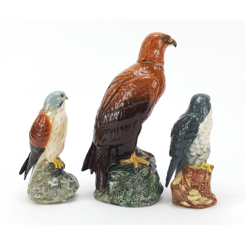 486 - Three Beswick bird decanters including one with contents, the largest 27cm high