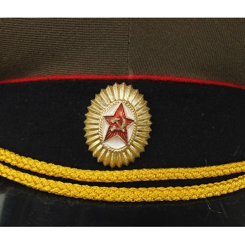 698 - Original Soviet army officer’s uniform and matching peaked cap