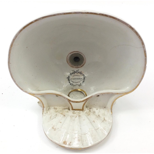 338 - Victorian pottery bathroom sink by J. Tylor & Sons of London, 40cm wide