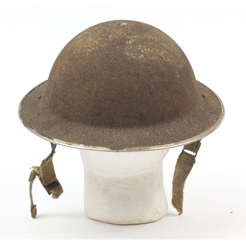 669 - Military interest police tin helmet