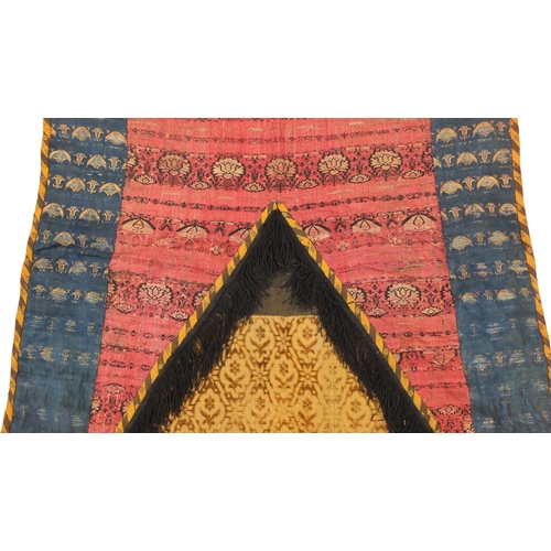 628 - Persian Safavid patchwork curtain, 75cm x 75cm