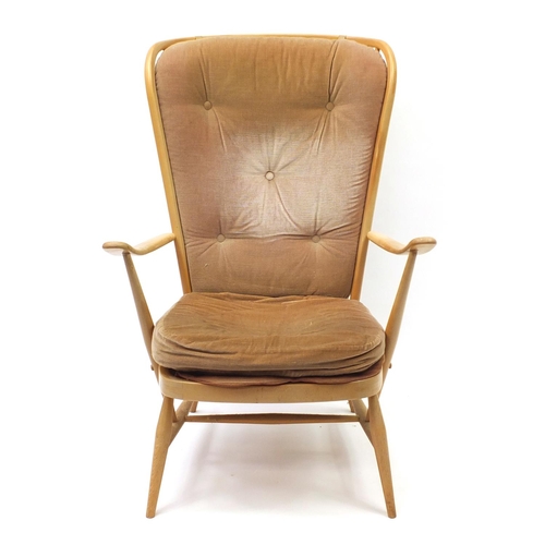 1311 - Ercol Windsor light elm armchair, 104cm high