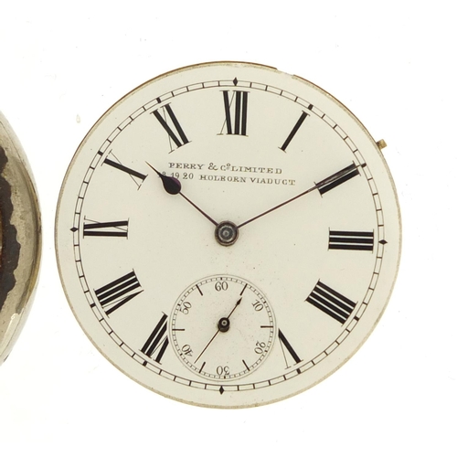 643 - Hebdomas pocket watch, Perry & Co pocket watch movement and a vintage wristwatch