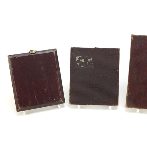 492 - Five 19th century ambrotypes with ornate gilt metal mounts, the largest 12.5cm x 9.5cm