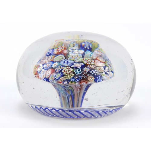 52 - 19th century Baccarat Millefiori close pack glass paperweight, approximately 8.1cm in diameter