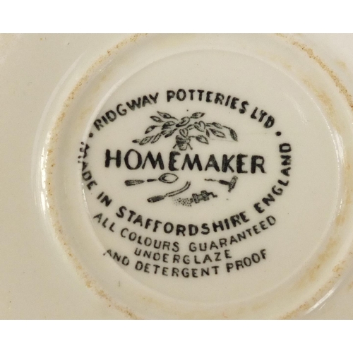 479 - Ridgeway Pottery Homemaker comprising plates and bowls, the largest 22cm in diameter