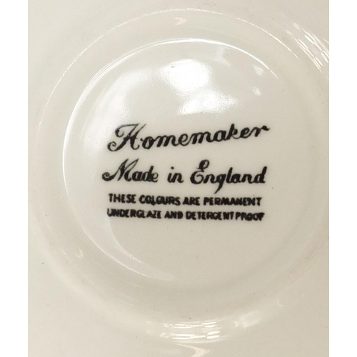 479 - Ridgeway Pottery Homemaker comprising plates and bowls, the largest 22cm in diameter