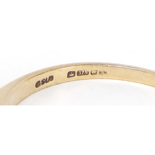 248 - Unmarked gold diamond half eternity ring, size O, 1.6g