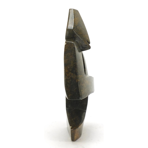 195 - Modernist figural stone carving, 32cm high