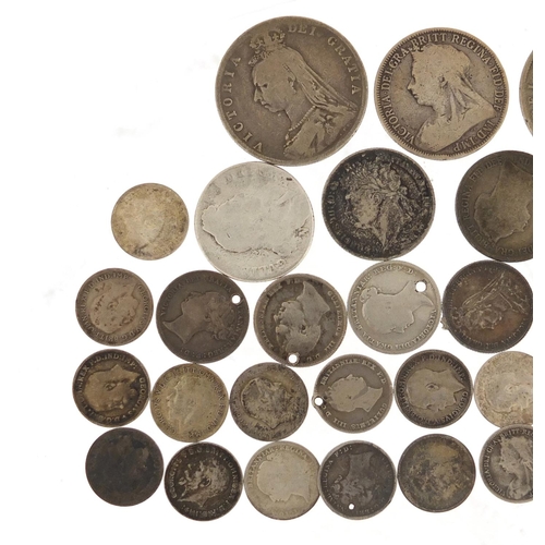 537 - 18th century and later British silver coinage including Victorian half-crowns and an 18th century sh... 