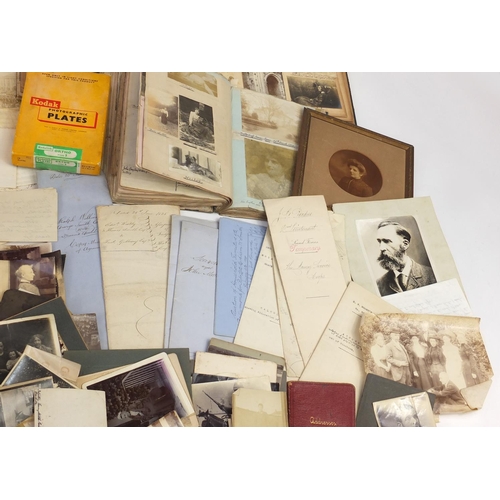 1612 - Victorian and later ephemera including photography albums, postcards, cabinet cards and documents
