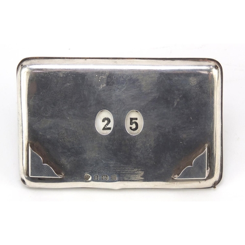 454 - Williams Birmingham Ltd, Edward VII silver perpetual desk calendar with ebonised easel, Birmingham 1... 