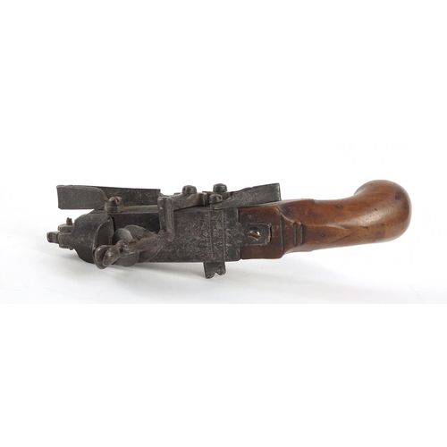 64 - Antique Tinder pistol lighter, 18cm in length