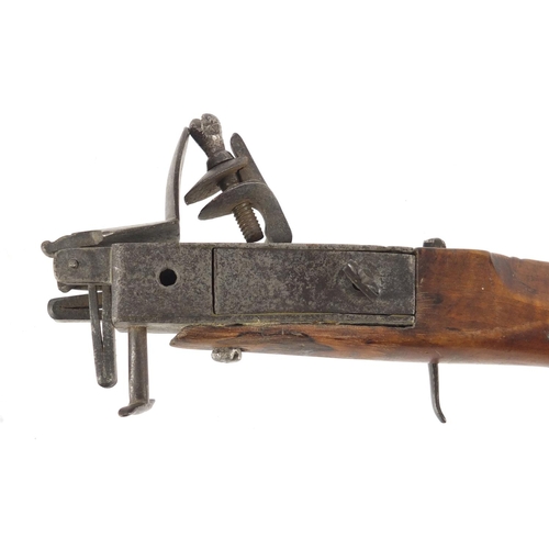 64 - Antique Tinder pistol lighter, 18cm in length